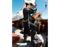 Piratenhoed Zwart Goud -Feestartikelen Winkel piratenhoed zwart goud 3