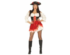 Piratenpak Dames Rood
