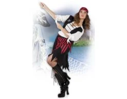 Piratenpak Dames Rood M -Feestartikelen Winkel piratenpak dames rood m 2