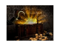 Piratenzakje Met 12 Munten -Feestartikelen Winkel piratenzakje met 12 munten 1