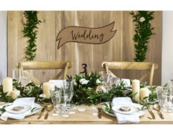 Plaatskaarten Hout 6st -Feestartikelen Winkel plaatskaarten hout 6st 6