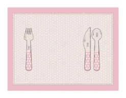 Placemats Roze Zwart 40cm 6st -Feestartikelen Winkel placemats roze zwart 40cm 6st 3