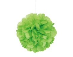 Pompon Lime Groen 20cm 3st