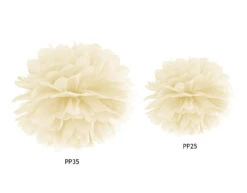 Pompon Vanille Creme 35cm -Feestartikelen Winkel pompon vanille creme 35cm 1