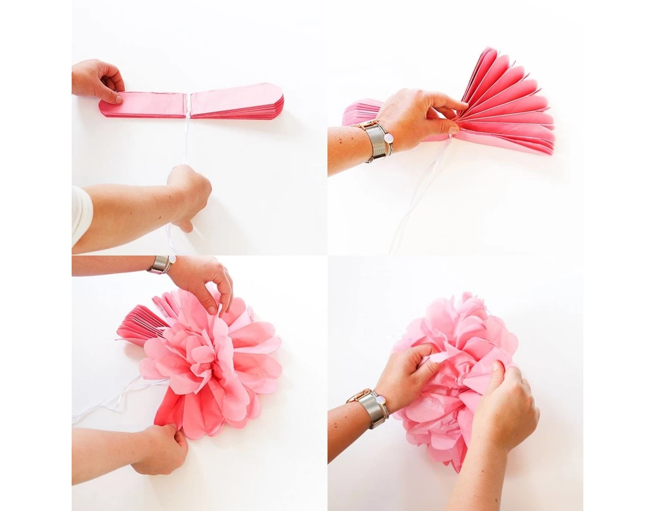 Pompon Wit 30cm 4 Pompon Wit 30cm - Afbeelding 2