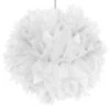 Pompon Wit 30cm -Feestartikelen Winkel pompon wit 30cm
