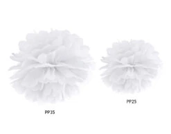 Pompon Wit 35cm -Feestartikelen Winkel pompon wit 35cm 1