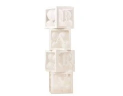 Pop Up Baby Blocks To Fill With White Balloons