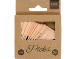 Prikkers 25 Jaar Rose Goud 6,5cm 36st -Feestartikelen Winkel prikkers 25 jaar rose goud 65cm 36st 1