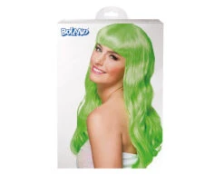Pruik Lang Haar Lime Groen -Feestartikelen Winkel pruik lang haar lime groen 1