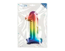 Regenboog 1 Jaar Stickers Folieballon 20cm -Feestartikelen Winkel regenboog 1 jaar stickers folieballon 20cm 2
