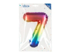 Regenboog 7 Jaar Stickers Folieballon 20cm -Feestartikelen Winkel regenboog 7 jaar stickers folieballon 20cm 2