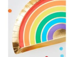 Regenboog Borden 26cm 8st -Feestartikelen Winkel regenboog borden 26cm 8st 2