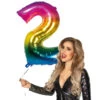 Regenboog Cijfer Ballon 2 Jaar 86cm -Feestartikelen Winkel regenboog cijfer ballon 2 jaar 86cm