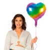 Regenboog Helium Ballon Hart Leeg 45cm -Feestartikelen Winkel regenboog helium ballon hart leeg 45cm