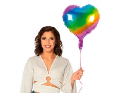 Regenboog Helium Ballon Hart Leeg 45cm