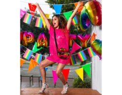 Regenboog Helium Ballon Hart Leeg 45cm -Feestartikelen Winkel regenboog helium ballon hart leeg 45cm 3