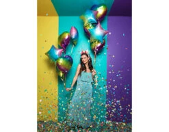 Regenboog Helium Ballon Hart Leeg 45cm -Feestartikelen Winkel regenboog helium ballon hart leeg 45cm 4