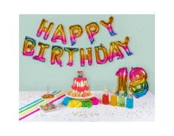 Regenboog Kaars 18 Jaar 8cm -Feestartikelen Winkel regenboog kaars 18 jaar 8cm 3