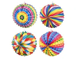 Regenboog Lampionnen Ballon 22cm 12st