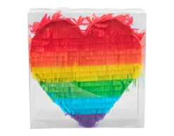 Regenboog Pinata Hart 20cm -Feestartikelen Winkel regenboog pinata hart 20cm 2