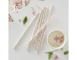 Rietjes Bloemen 19,5cm 25st -Feestartikelen Winkel rietjes bloemen 195cm 25st 2