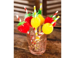 Rietjes Fruit Papier 20cm 6st -Feestartikelen Winkel rietjes fruit papier 20cm 6st 7