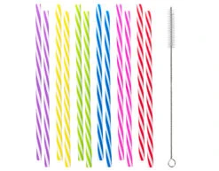 Rietjes Plastic Herbruikbaar 21cm 12st -Feestartikelen Winkel rietjes plastic herbruikbaar 21cm 12st 1