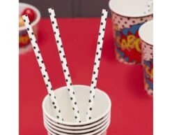 Rietjes Stippen 19,5cm 20st -Feestartikelen Winkel rietjes stippen 195cm 20st 1