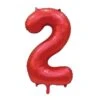 Rode Cijfer Ballon 2 Jaar Glans 86cm -Feestartikelen Winkel rode cijfer ballon 2 jaar glans 86cm