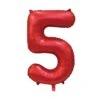 Rode Cijfer Ballon 5 Jaar Glans 86cm -Feestartikelen Winkel rode cijfer ballon 5 jaar glans 86cm