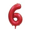 Rode Cijfer Ballon 6 Jaar Glans 86cm -Feestartikelen Winkel rode cijfer ballon 6 jaar glans 86cm
