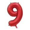 Rode Cijfer Ballon 9 Jaar Glans 86cm -Feestartikelen Winkel rode cijfer ballon 9 jaar glans 86cm