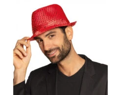Rode Hoed Glitter -Feestartikelen Winkel rode hoed glitter 1