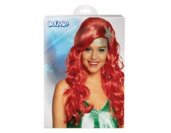Rode Pruik Sirena -Feestartikelen Winkel rode pruik sirena 4