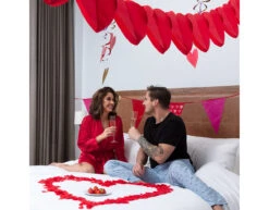 Rode Slinger Hart 4m -Feestartikelen Winkel rode slinger hart 4m 2