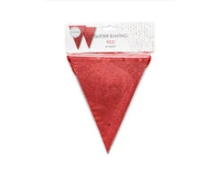 Rode Vlaggenlijn Glitter 6m -Feestartikelen Winkel rode vlaggenlijn glitter 6m 3