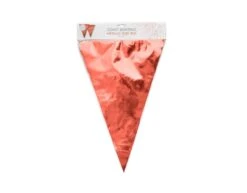 Rode Vlaggenlijn Metallic XL 10m -Feestartikelen Winkel rode vlaggenlijn metallic xl 10m 1