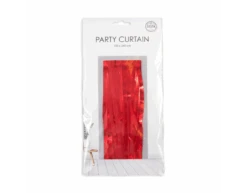 Rood Deurgordijn Folie 2,4m -Feestartikelen Winkel rood deurgordijn folie 24m 1