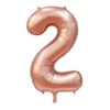Rose Goud Cijfer Ballon 2 Jaar Glans 86cm -Feestartikelen Winkel rose goud cijfer ballon 2 jaar glans 86cm