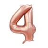Rose Goud Cijfer Ballon 4 Jaar Glans 86cm -Feestartikelen Winkel rose goud cijfer ballon 4 jaar glans 86cm