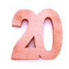 Rose Goud Tafeldecoratie Cijfer 20 Glitter 20,5cm -Feestartikelen Winkel rose goud tafeldecoratie cijfer 20 glitter 205cm