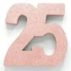 Rose Goud Tafeldecoratie Cijfer 25 Glitter 20,5cm -Feestartikelen Winkel rose goud tafeldecoratie cijfer 25 glitter 205cm