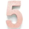 Rose Goud Tafeldecoratie Cijfer 5 Glitter 20,5cm -Feestartikelen Winkel rose goud tafeldecoratie cijfer 5 glitter 205cm