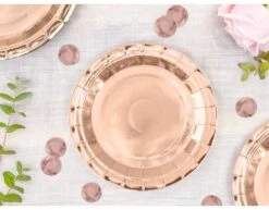 Rose Gouden Bordjes Karton 18cm 6st -Feestartikelen Winkel rose gouden bordjes karton 18cm 6st 2