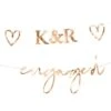 Rose Gouden Bruiloft Letterslinger Engaged 4m 2st -Feestartikelen Winkel rose gouden bruiloft letterslinger engaged 4m 2st