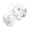 Rose Gouden Confetti Ballonnen 30 Jaar 30cm 5st -Feestartikelen Winkel rose gouden confetti ballonnen 30 jaar 30cm 5st