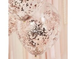 Rose Gouden Confetti Ballonnen Glitters 30cm 5st -Feestartikelen Winkel rose gouden confetti ballonnen glitters 30cm 5st 2