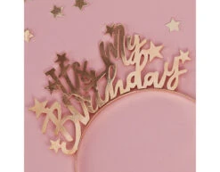 Rose Gouden Haarband Its My Birthday 21cm -Feestartikelen Winkel rose gouden haarband its my birthday 21cm 2