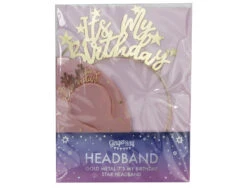Rose Gouden Haarband Its My Birthday 21cm -Feestartikelen Winkel rose gouden haarband its my birthday 21cm 3